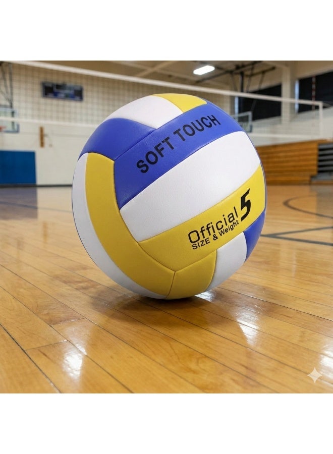 diu toyz Volleyball Official Size 5 Volleyball – Soft Touch Grip, Durable Material, Indoor & Outdoor Beach volleyball Training Ball for Kids, Teens & Adults (Popular Yellow) - Image 4